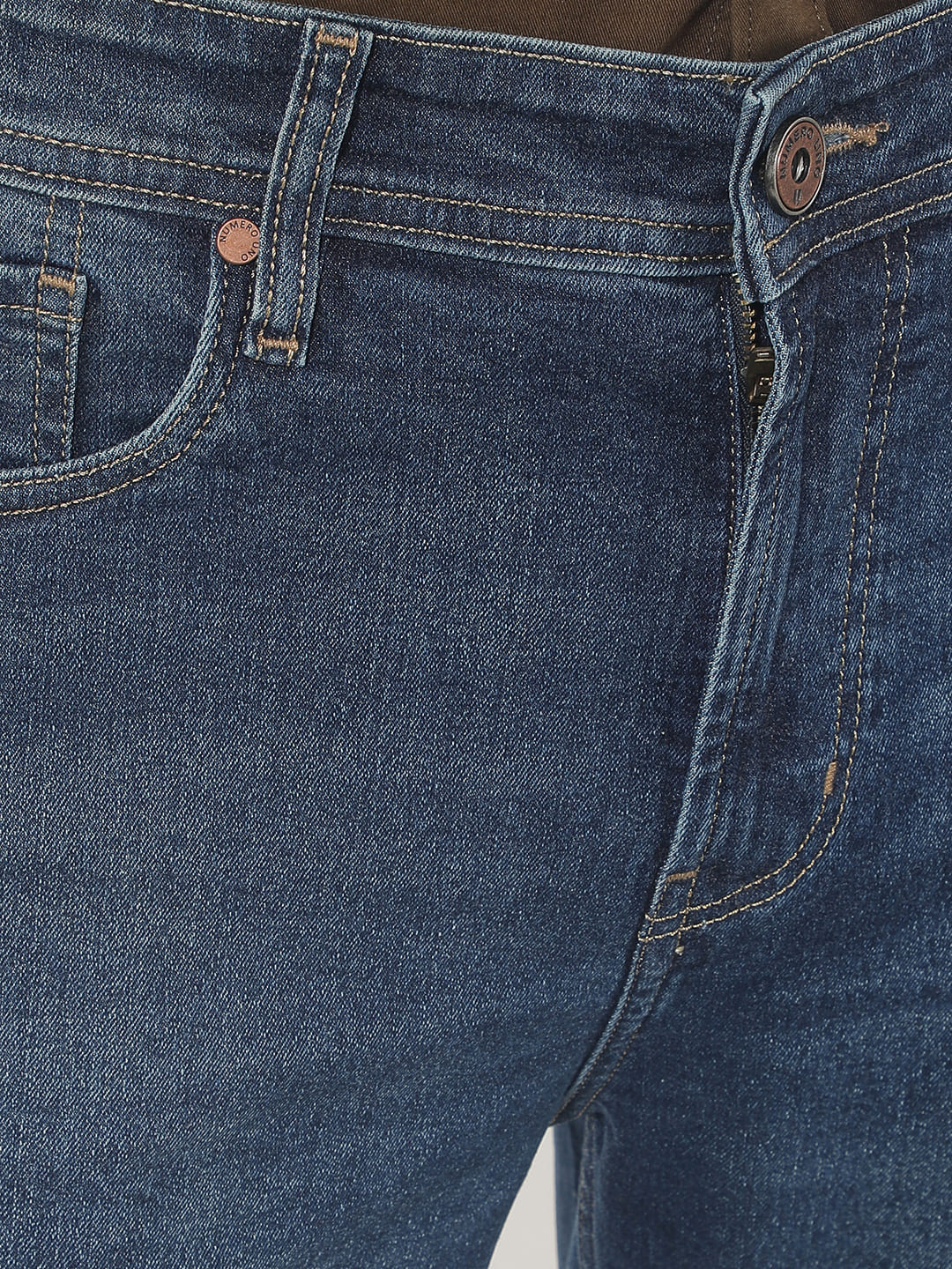 Numero Uno Men Solid Blue Jeans